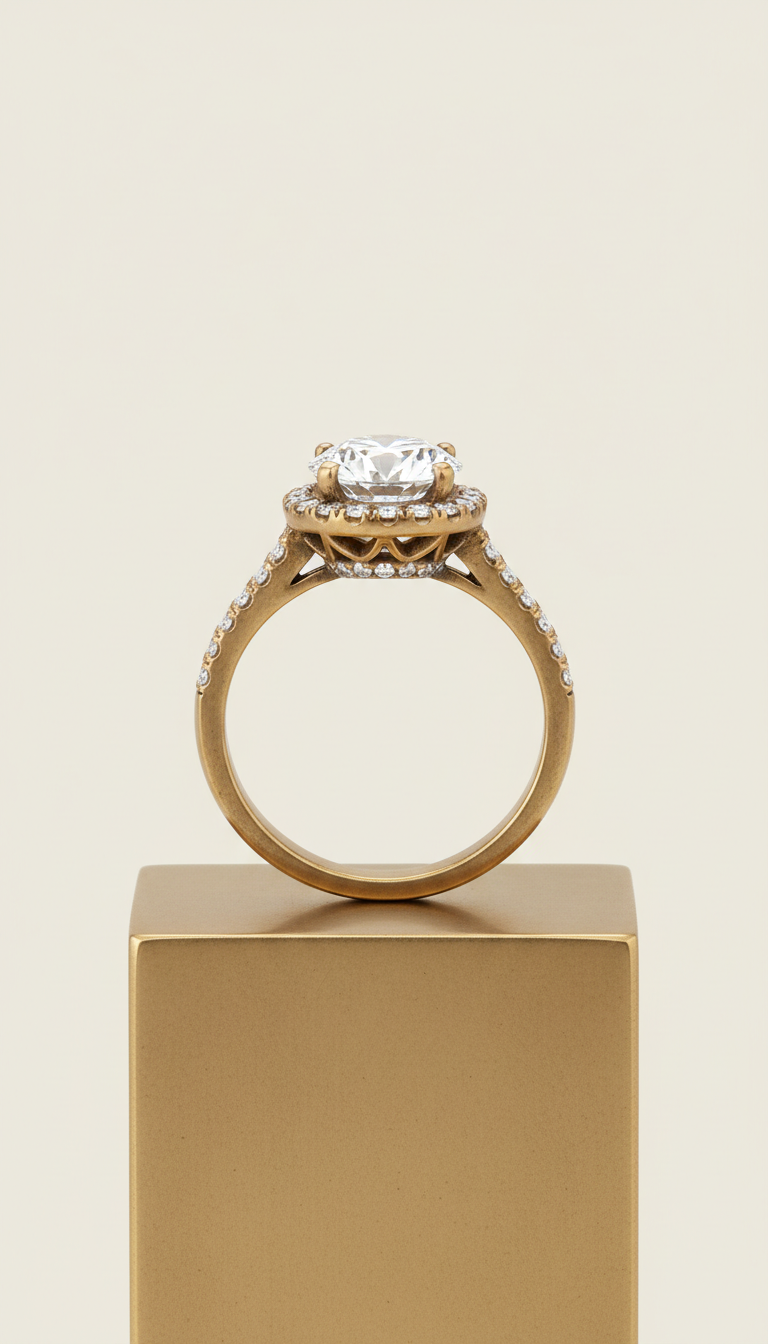 Solitaire Diamond Ring in Solid Gold