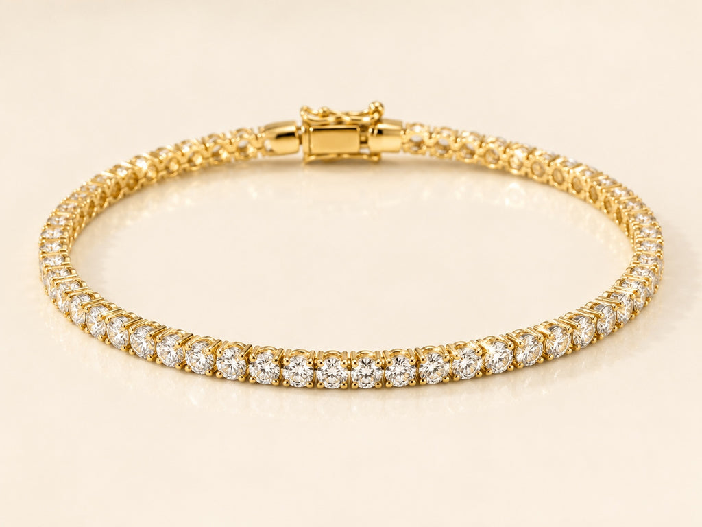 14K Gold Lab-Grown Diamond Tennis Bracelet