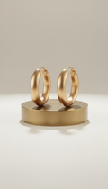 Sculptural Gold Hoop Earrings