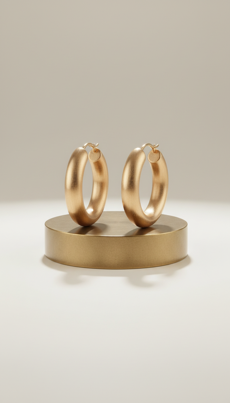 Sculptural Gold Hoop Earrings